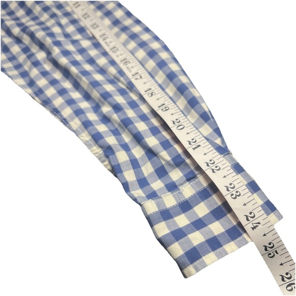 Nat Nast Luxury Originals Medium L/S Button Down Dress Gingham Plaid Preppy Shir - Picture 4 of 6